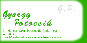 gyorgy potocsik business card